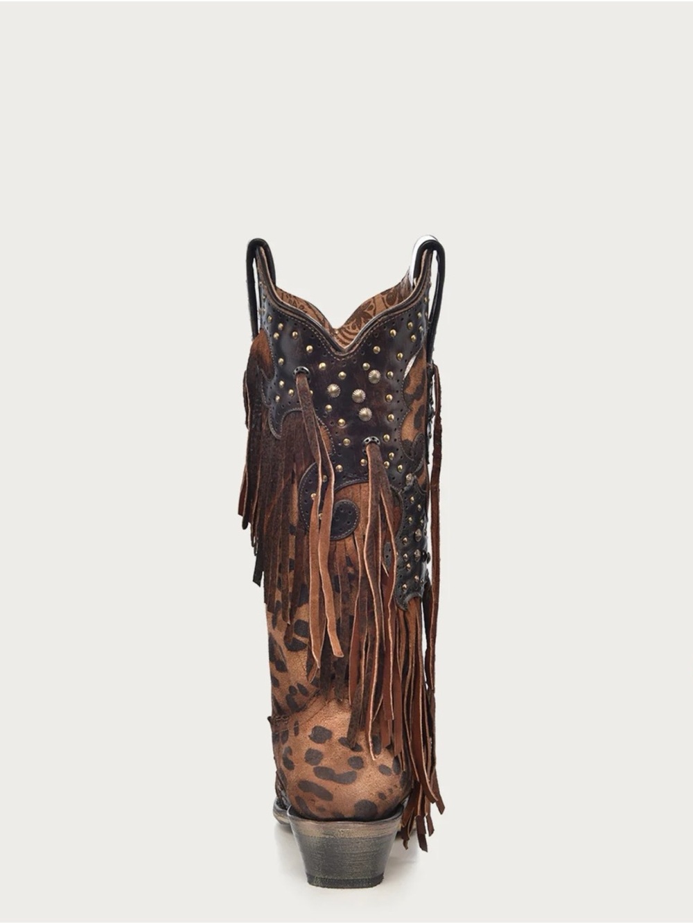 Corral a3618 - Fringe Leopard Western Boot - Brown - Picture 3 of 3